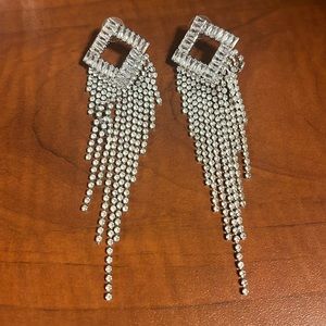 Diamon long earrings